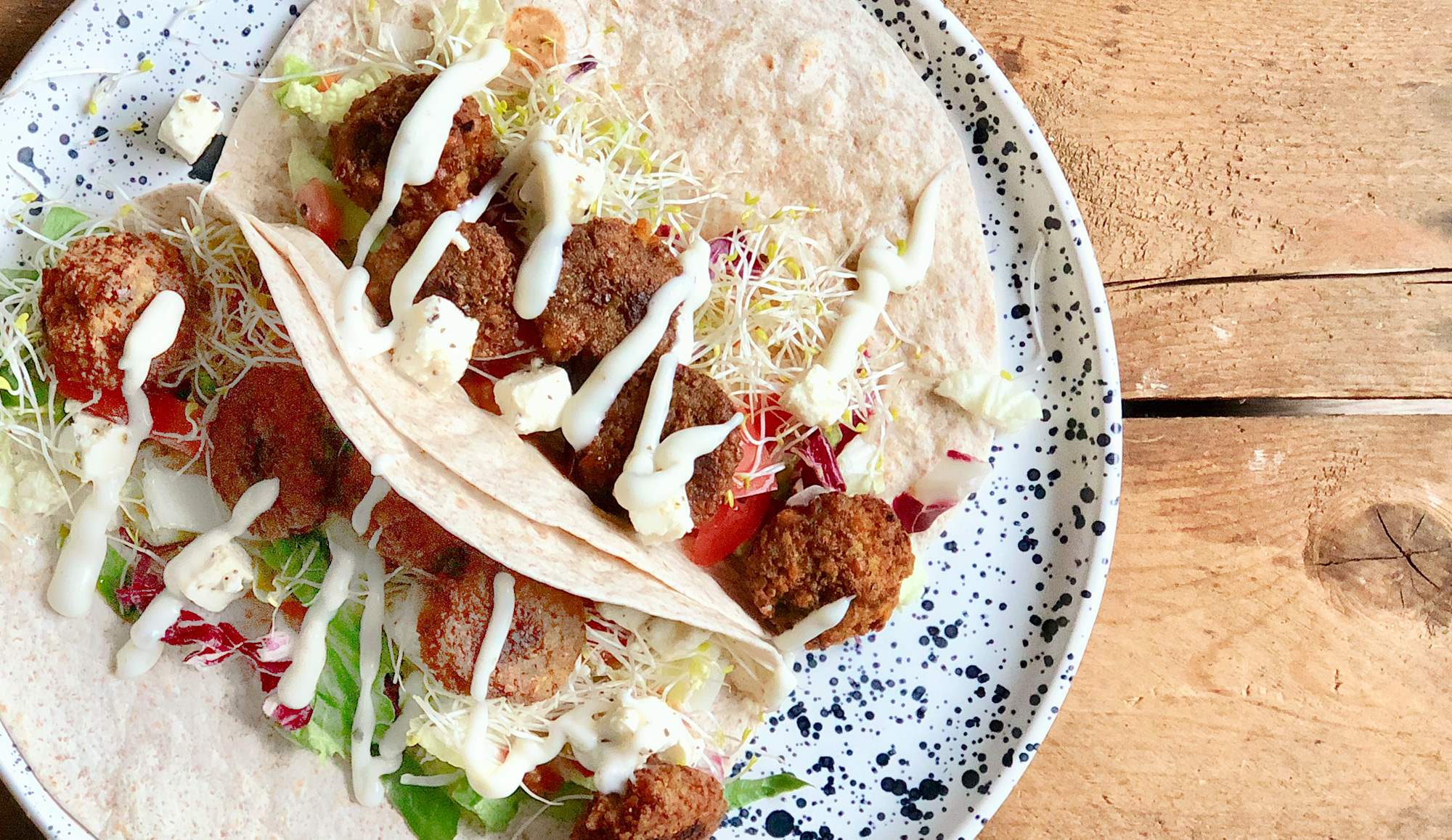 Falafel Wrap of broodje